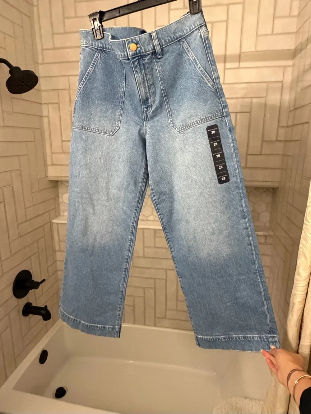 J. Crew Light Blue High-Rise Wide-Leg Jeans